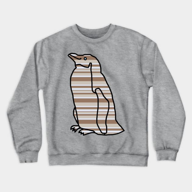 Stone Stripes Penguin Crewneck Sweatshirt by ellenhenryart